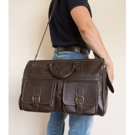 Кожаный саквояж Fabriano brown 
